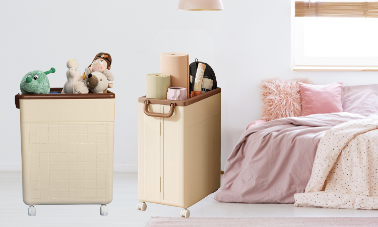 Foldable Storage Basket with Wheels